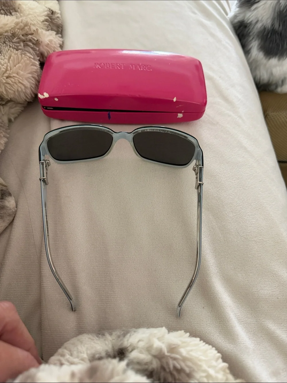 Robert Marc Women's Black Sunglasses with Pink Hard Case